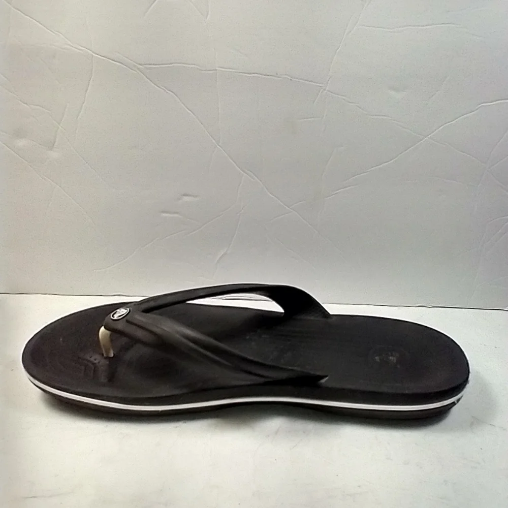 Crocs Crocband Black Thong Flip Flop Sandals Men's sz 12